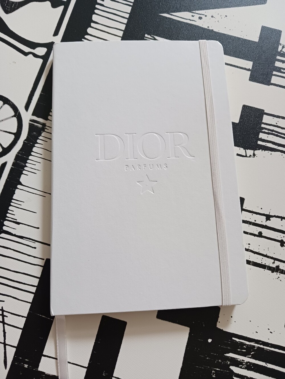Dior Perfums White  Journal Book 6" x 9"
